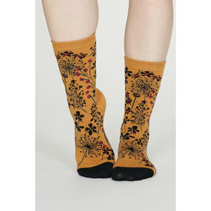 Žluté květované ponožky Amice Floral Socks