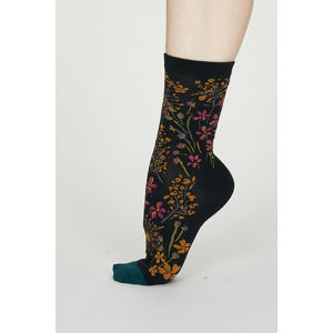 Tmavě modré květované ponožky Amice Floral Socks