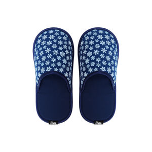 Modré vzorované dámské pantofle Blue Snowflake