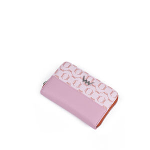 Světle růžová vzorovaná peněženka Riley