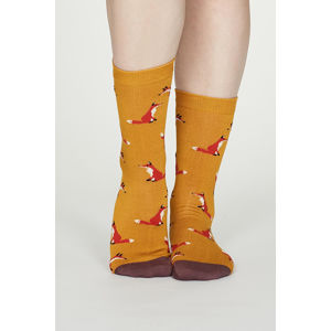 Žluté vzorované ponožky Foxy Bamboo Socks