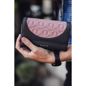Černo-růžová kožená peněženka Lottie