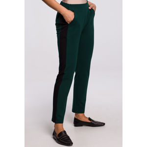 Tmavě zelené teplákové kalhoty B173
