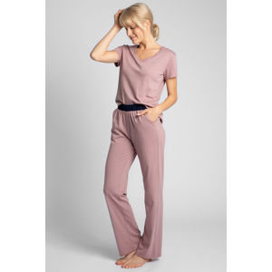 Růžové pyžamové kalhoty LA016