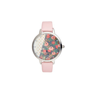 Růžovo-stříbrné hodinky CRF025