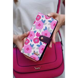 Smetanovo-růžová květovaná peněženka Millie