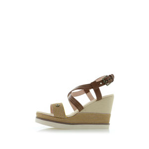 Béžovo-hnědé platformové sandály Jeane
