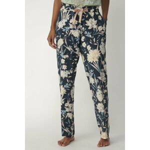 Tmavě modré květované pyžamové kalhoty Mix&Match