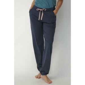Tmavě modré vzorované pyžamové kalhoty Mix&Match