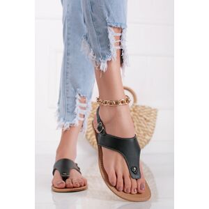 Černé kožené barefoot sandály Promenade