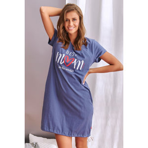 Modrá těhotenská noční košile TCB9900