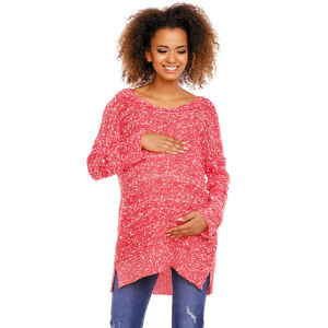 Červený těhotenský pulovr 70005C