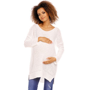 Smetanový těhotenský pulovr 70005C