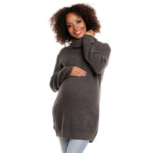 Tmavě šedý těhotenský pulovr 30044C