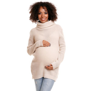 Béžový těhotenský pulovr 30044C