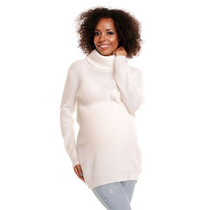 Bílý těhotenský pulovr 30044C