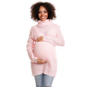 Světle růžový těhotenský pulovr 30044C