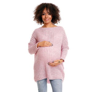 Světle růžový těhotenský pulovr 30043C