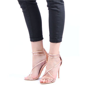 Růžovo-zlaté sandály Munamo