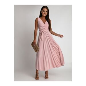 Světle růžové dlouhé šaty Lotte