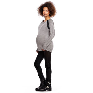 Světle šedý těhotenský pulovr 30050C