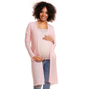 Světle růžový těhotenský kardigan 30048C