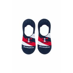 Modro-červené kotníkové ponožky Maják