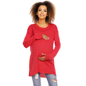 Červený těhotenský pulovr 70007C