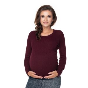 Bordový těhotenský pulovr 40041