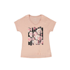 Dámské světle růžové tričko Converse Blocked Floral Type