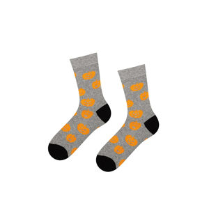 Šedo-oranžové ponožky Pumpkins