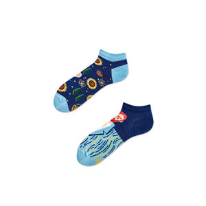 Modré vzorované kotníkové ponožky True Vincent Low