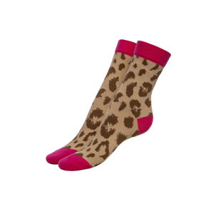Fuchsiovo-hnědé ponožky Pretty Wild 100DEN