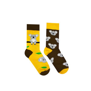 Hnědo-žluté ponožky Koala