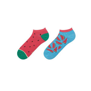Dámské modro-červené kotníkové ponožky Watermelon