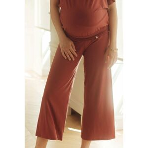 Cihlové těhotenské tříčtvrteční kalhoty na doma Origin