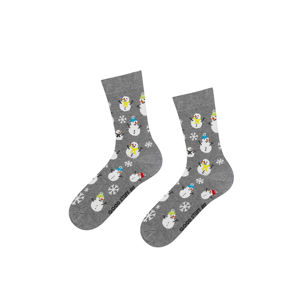 Šedé ponožky Snowman