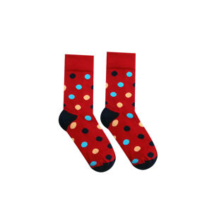 Bordové tečkované ponožky Claret Dots