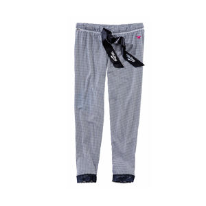 Černo-bílé 3/4 pyžamové kalhoty Bonita