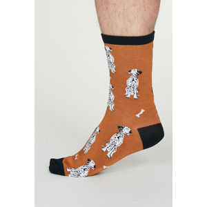 Pánské žluté vzorované ponožky Lyman Bamboo Dog Socks