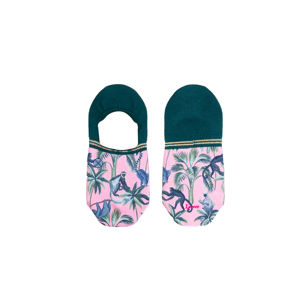 Dámské růžovo-zelené kotníkové ponožky Koko
