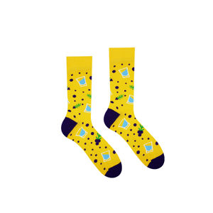 Žluté vzorované ponožky Gin