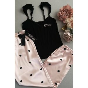 Černo-růžové pyžamo Pinky Love Set 1