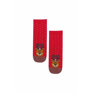 Červené vánoční ponožky 863