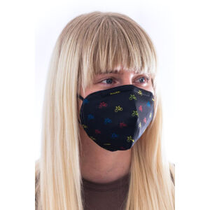Černá vzorovaná ochranní maska s filtrem FFP3 Cyklista černý