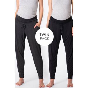 Šedo-černé těhotenské kalhoty Kieran - dvojbalení