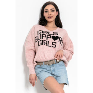 Růžový pulovr I315