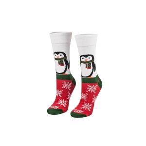 Vícebarevné vzorované ponožky Christmas penguin