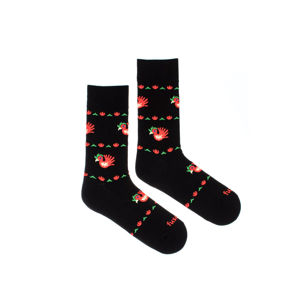 Černé vzorované ponožky Kohout