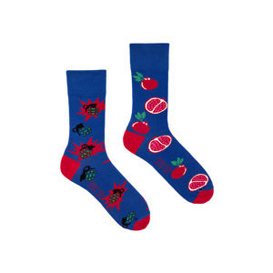 Modro-červené ponožky Spox Sox Grenade / Pomegranate